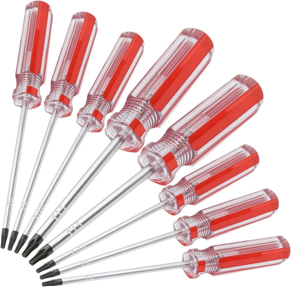 8PCS Magnetic Torx Screwdriver Set with Security Bits T8 T9 T10 T15
