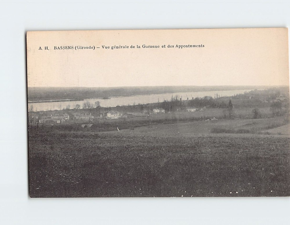 Postcard General View Of Garonne River and the Appontements Bassens France