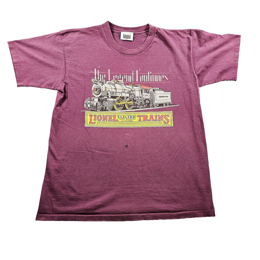 VINTAGE Lionel Electric Trains 80s 90s Graphic T-shirt USA Made Size Large