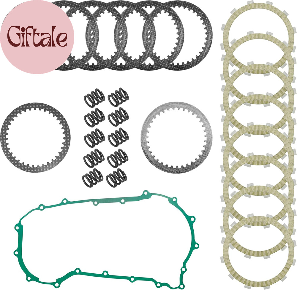 Clutch Friction Plates Kit Compatible with Kawasaki Vulcan 1500 Nomad Fi VN1500