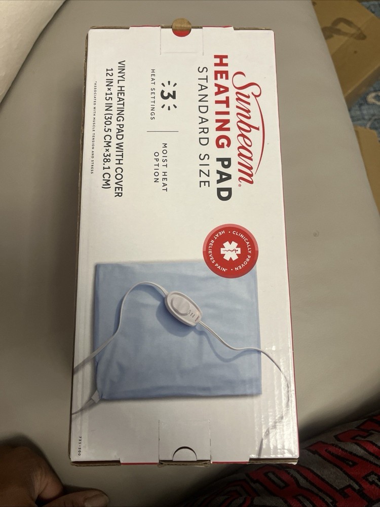Sunbeam UltraHeat Standard Heating Pad with 3 Heat Settings for Pain Relief  