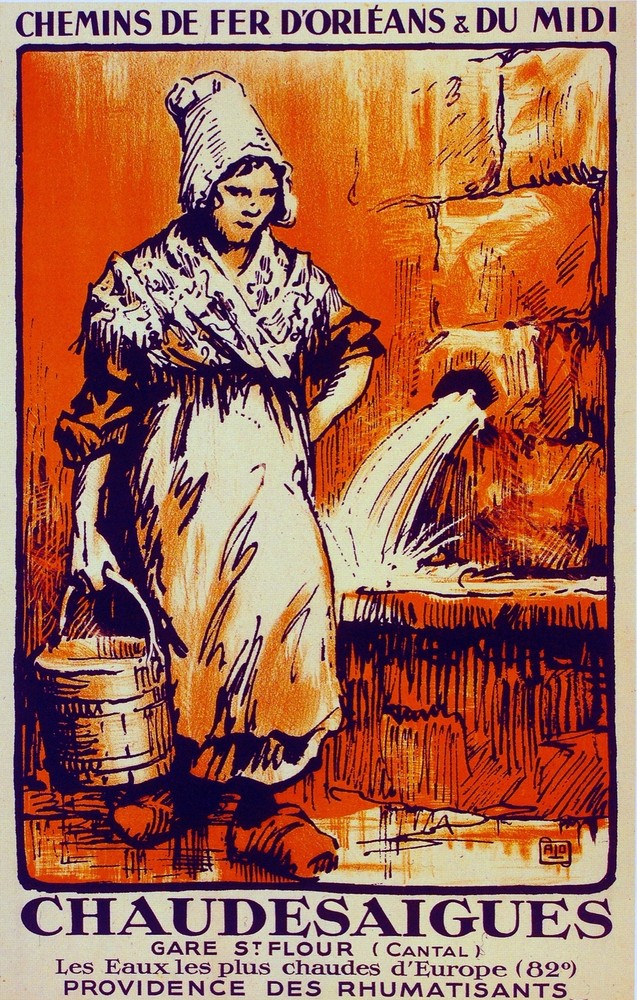 Chemin de Fer D'Orleans Chaudesaigues Decor Poster.Fine Graphic Art Design. 2988