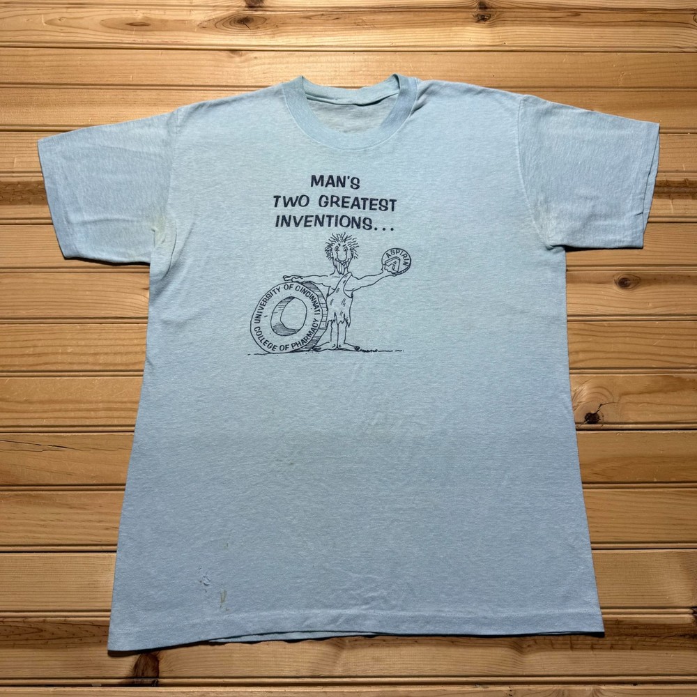 Vintage 80s University of Cincinnati College of Pharmacy Aspirin T-Shirt Medium