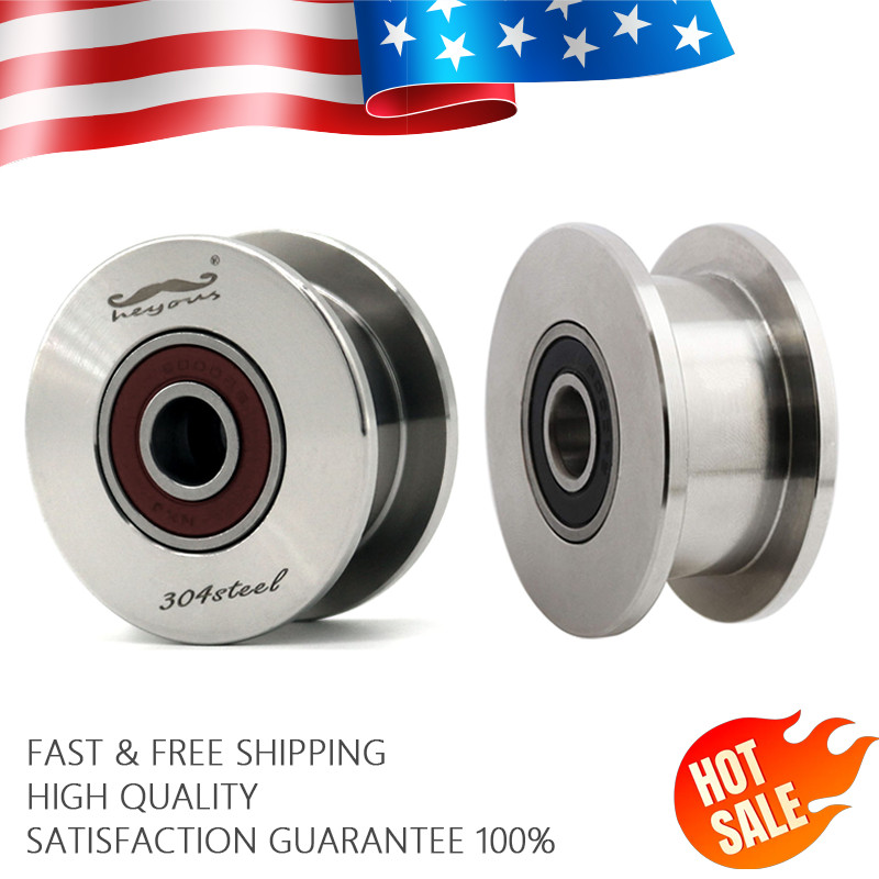 2*H Groove Ball Bearing Pulley Stainless Steel Roller Wheel Bearing Wheel Pulley