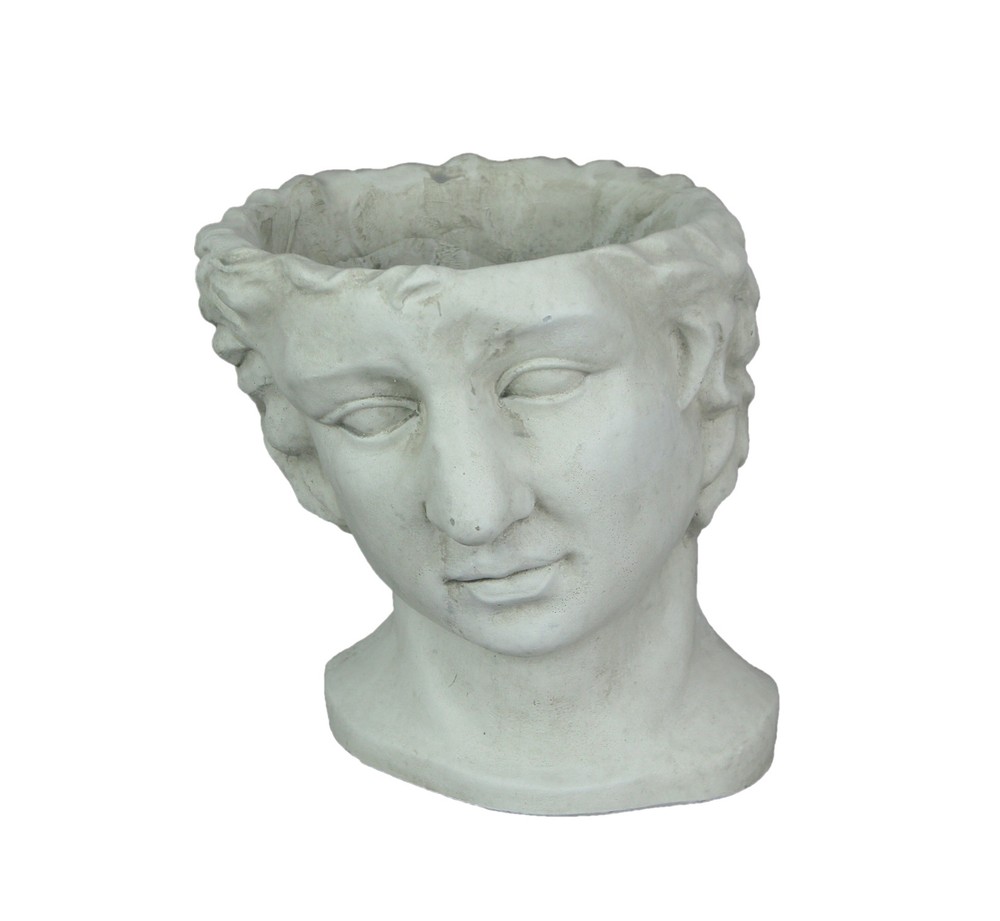 Resin Classic Greek Statue Head Planter Decorative Bust Flower Pot Plant Vase