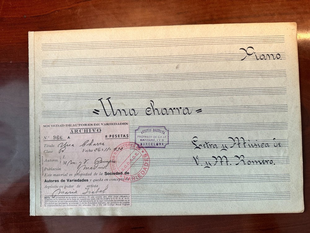 RARE 1922 Original Manuscript Music Score 