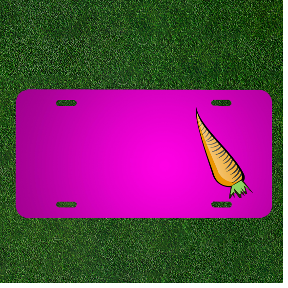 Custom Personalized Car License Plate With Add Names To Carrot Vegetable Food