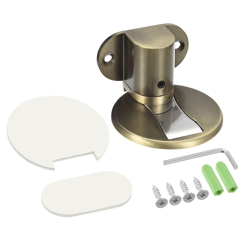 Magnetic Door Stopper, Adjustable Door Stops Door Catch, Bronze Tone
