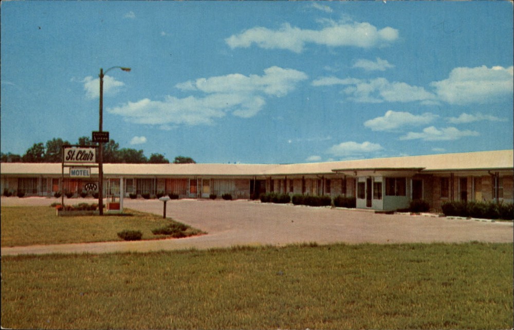 Falls of Rough Kentucky St Clair Motel Hwy 79  sign unused vintage postcard