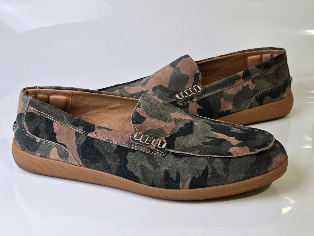 Hush Puppies Camo Suede Slip On Loafers US Size 10.5