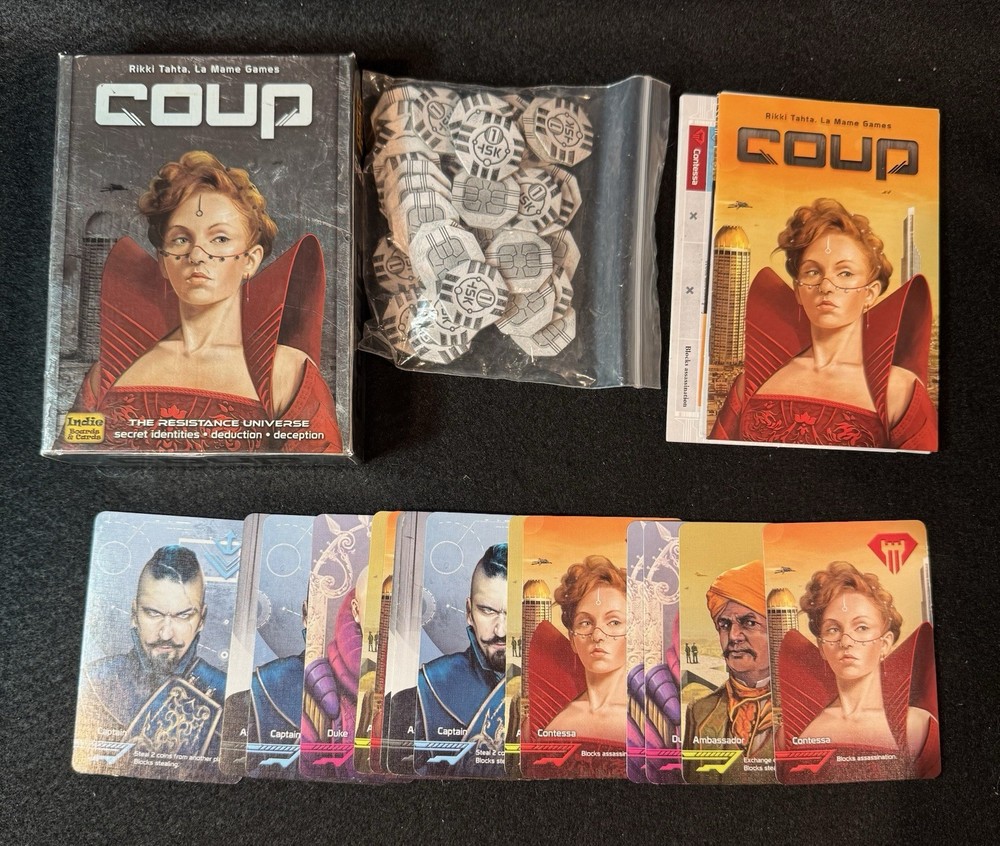 Indie Boards and Cards Coup The Dystopian Universe Card Game - Complete