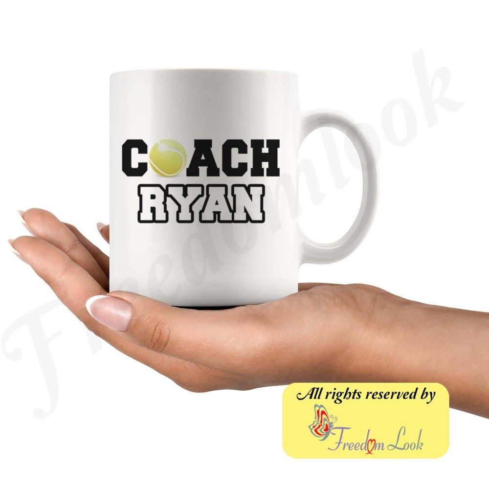 Personalized Tennis Coach Birthday Gift Mug For Men And Women Tennis Coach