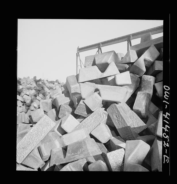 Photo:El Paso Texas 1942 Copper Ingots at Phelps Dodge Refinery