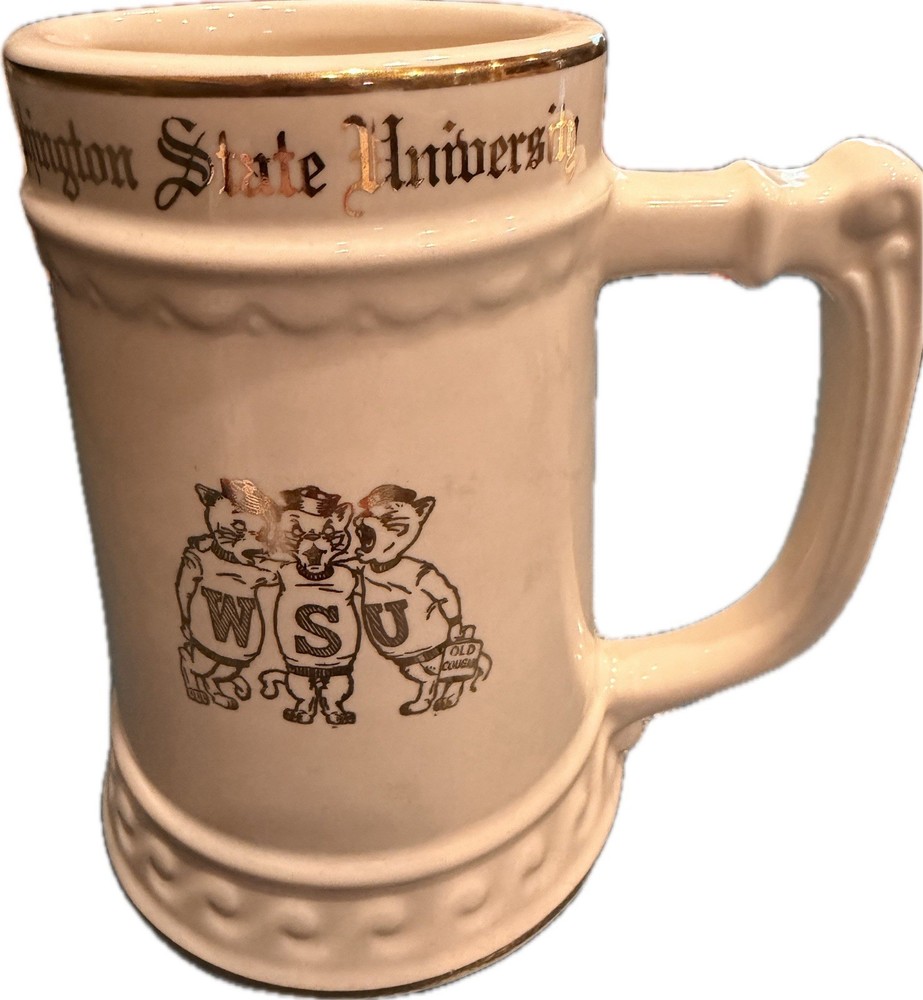W.C. Bunting Co. Washington State University Old Cougar Ceramic Beer Mug