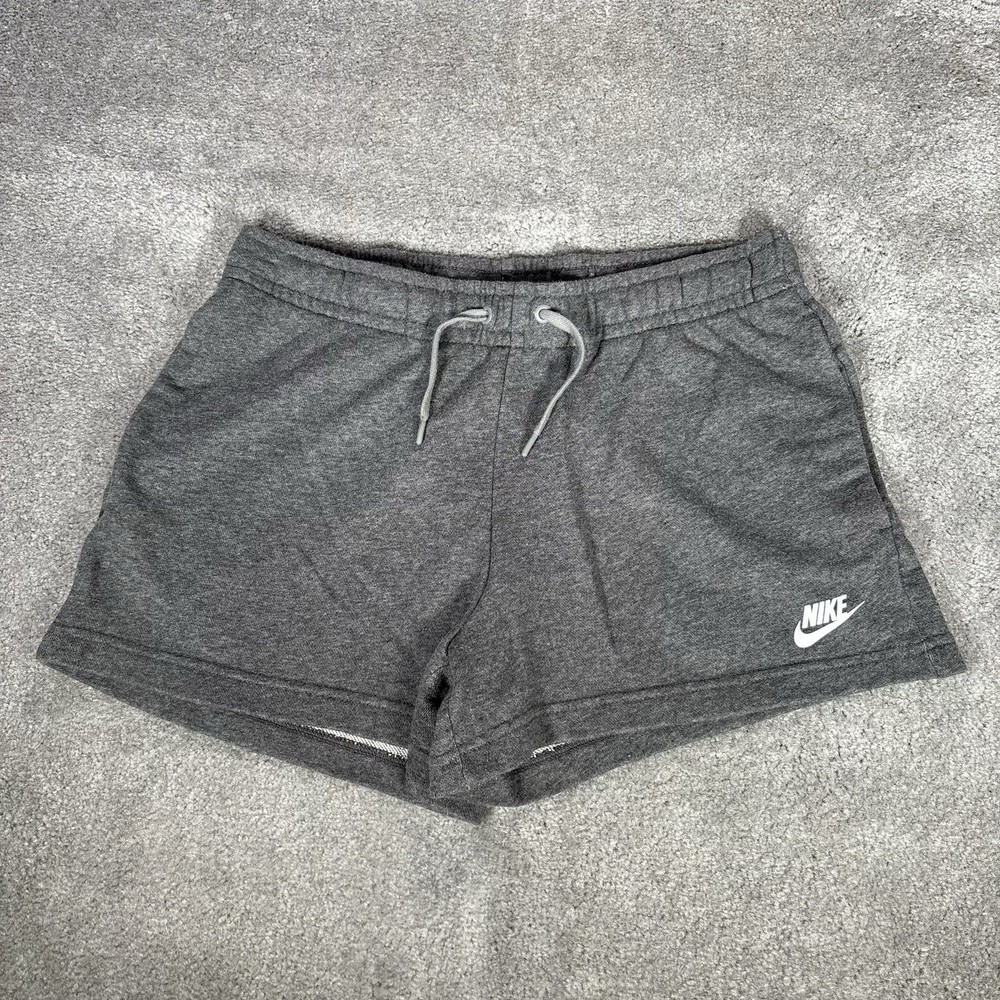 Nike Sportswear Club Fleece Swet Shorts Womens M Gray Mid Rise Gym Athletic