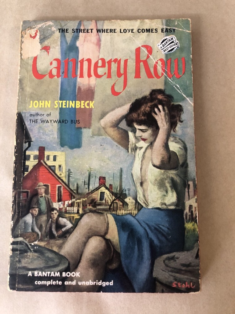 CANNERY ROW - JOHN STEINBECK - VINTAGE PB - BANTAM #75 8th printing 1950 classic