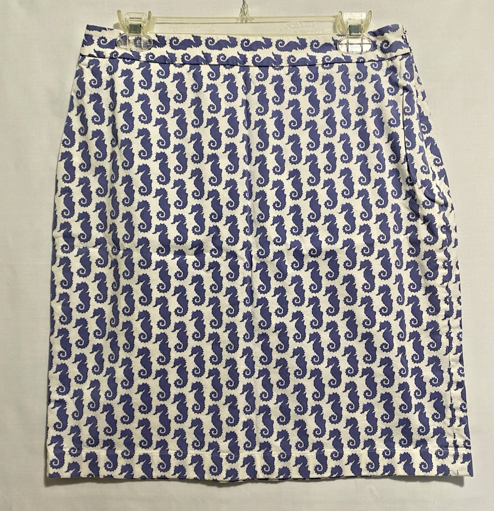 Brooks Brothers 346 Seahorse Nautical Pencil Skirt Women's Size 6