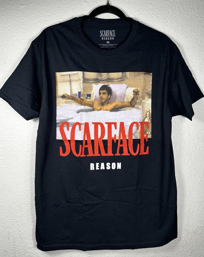 Scarface Reason Graphic T-Shirt Black | Size Medium