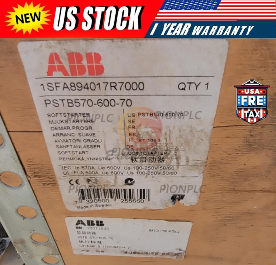 ONE NEW ABB Soft starter PSTB570-600-70 1SFA894017R7000