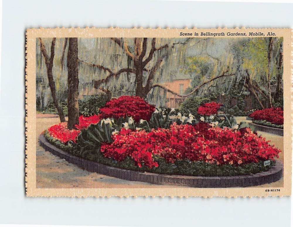 Postcard Scene in Bellingrath Gardens Mobile Alabama USA