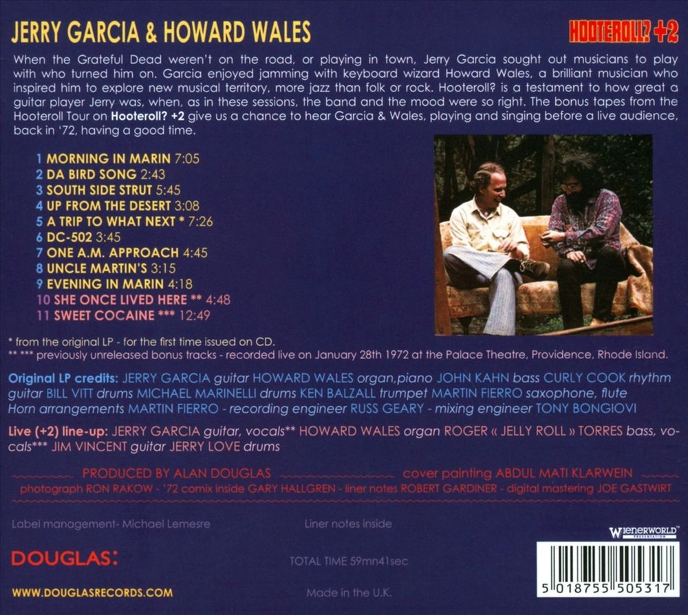 Jerry Garcia/Howard Wales Hooteroll +2 New Cd