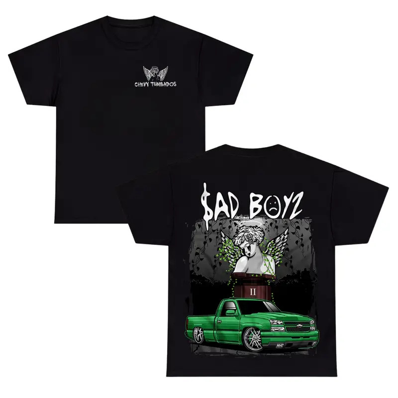 Chevy Tumbados Sad Boyz T-Shirt ? Lowered Silverado Street Truck Graphic Tee