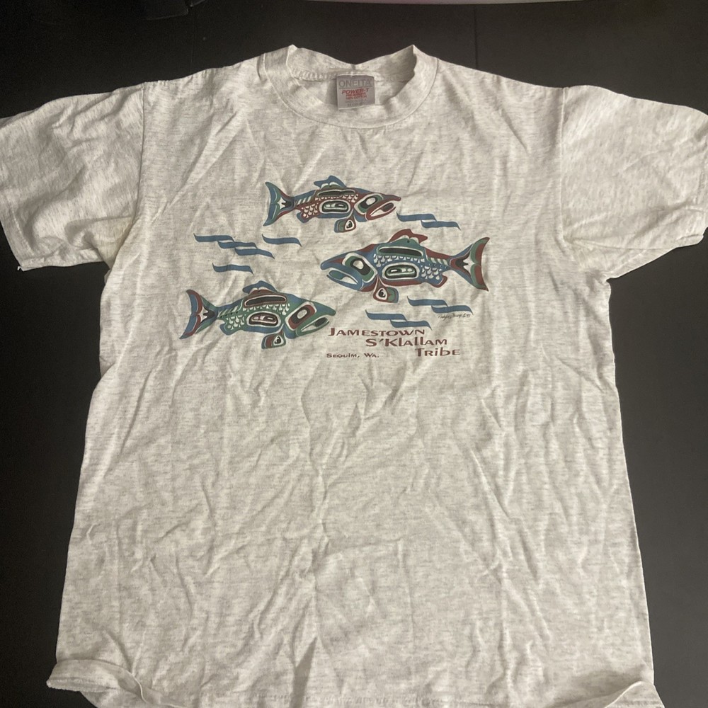Jamestown S'klallam T Shirt Vintage 90s Single Stitch Tee ONEITA Mens Size M
