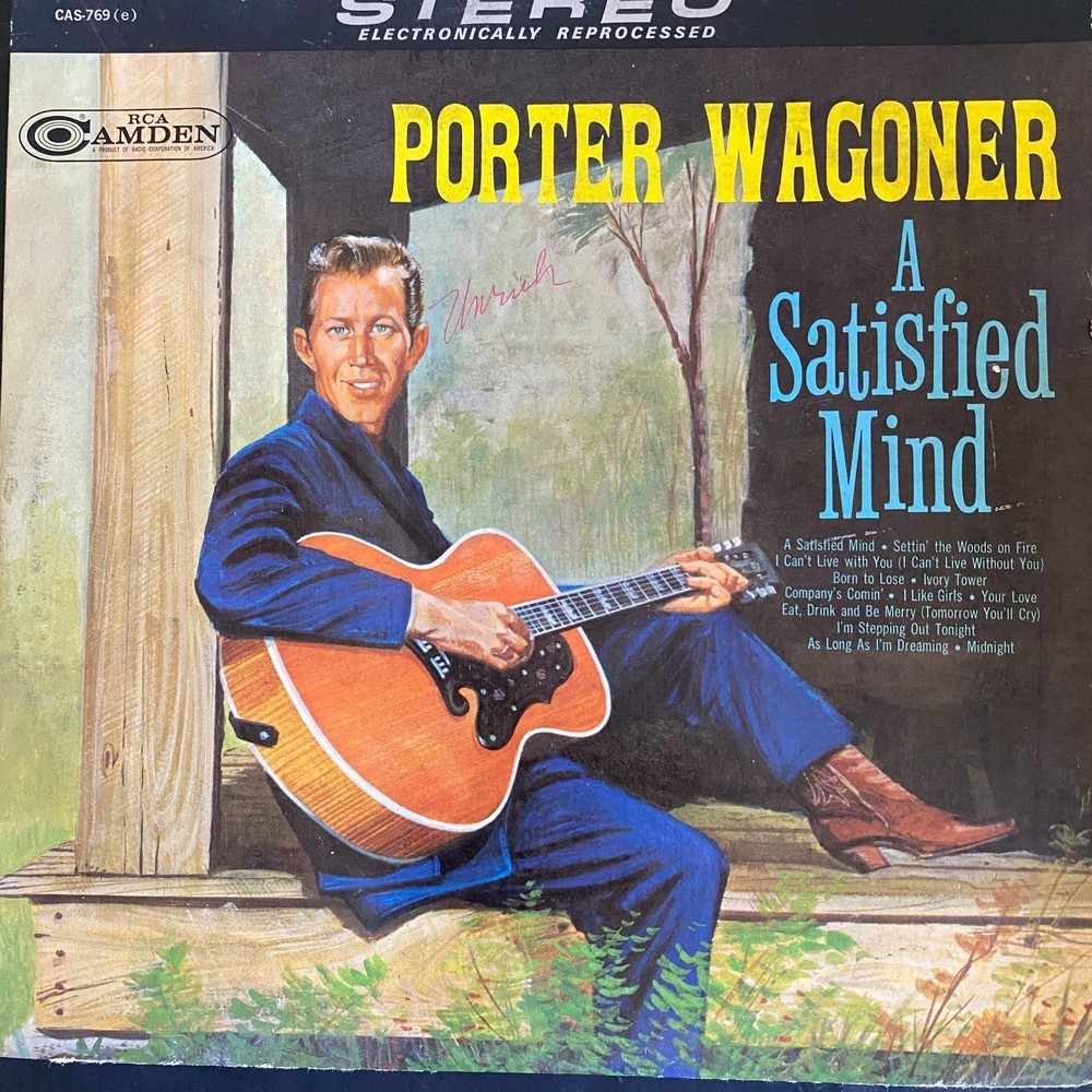 Porter Wagoner – A Satisfied Mind LP Record 1965 RCA Camden Country Stereo 33