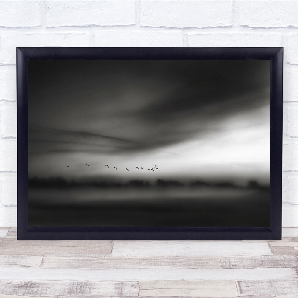Belgium Polderland Dawn Fog Mystical Wall Art Print Landscape  