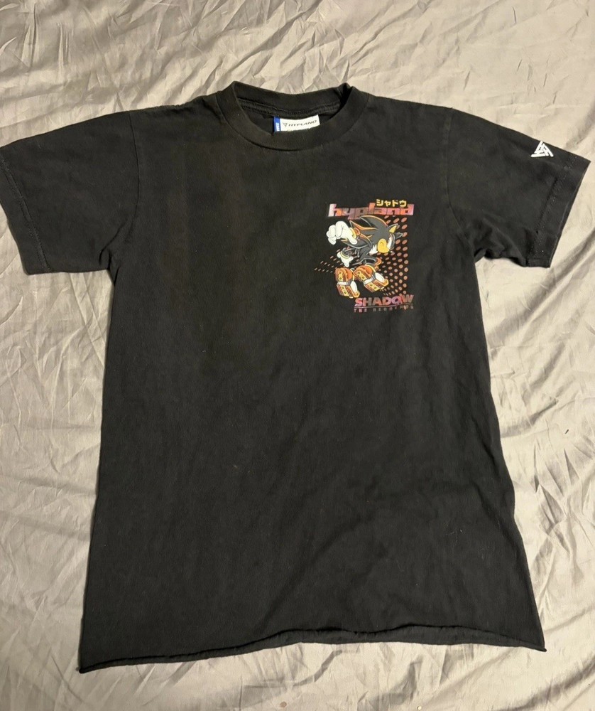 Hypland Sonic Shirt Mens Small Black The Hedgehog Shadow Graphic Video Game Tee