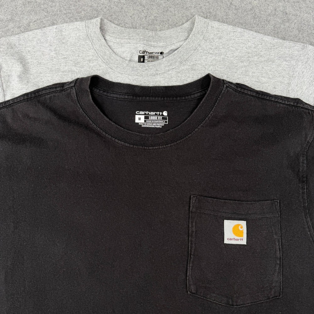 Carhartt Mens T-Shirts Medium Loose Fit Short Sleeve Pocket Tee Lot Of 2