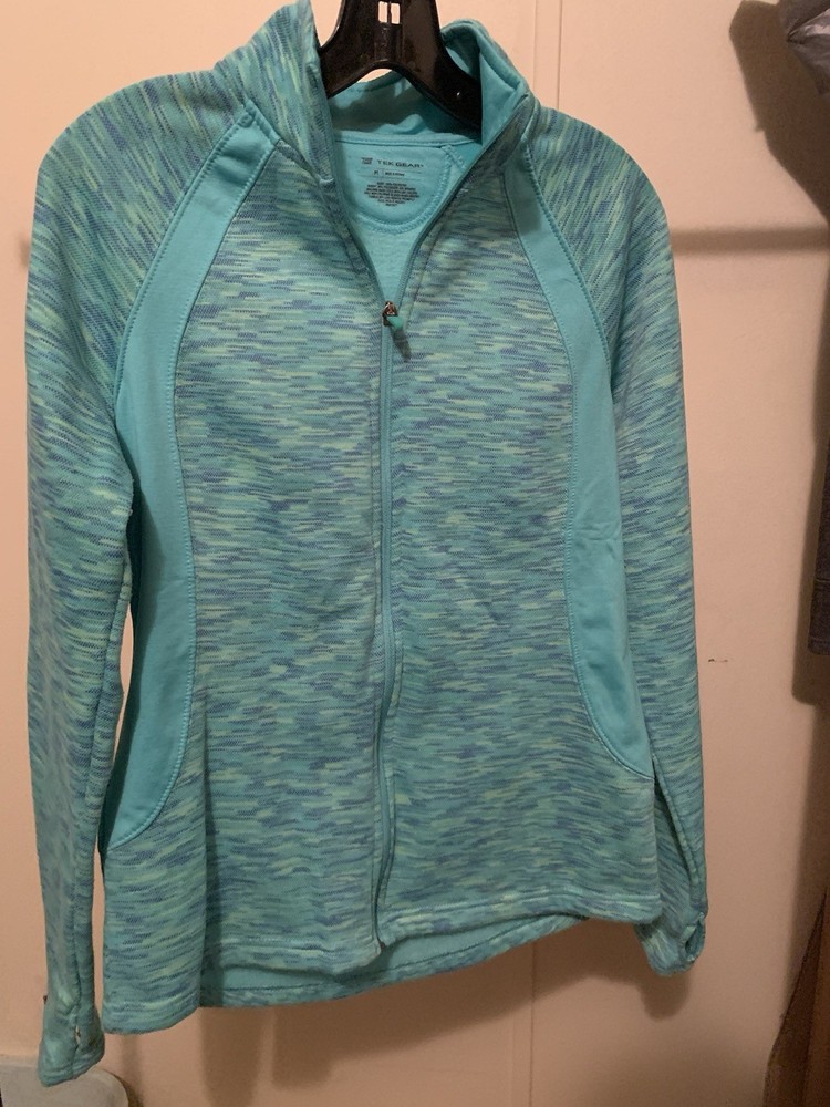 Tek Gear DryTek Women's Size M Athletic Full Zip Jacket Turquoise Color