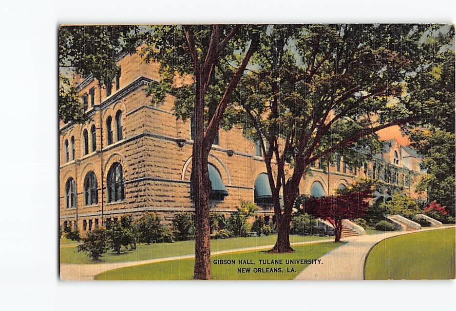 Postcard Gibson Hall Tulane University New Orleans Louisiana USA