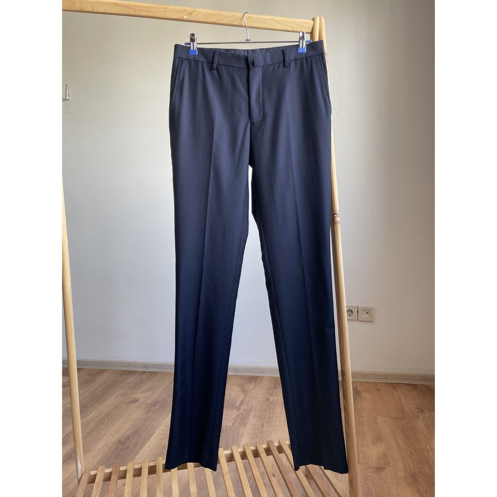 Hackett London Plain Wool Dress Trousers Size 32/48