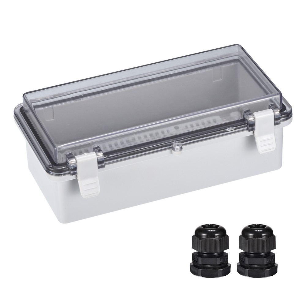 Junction Box Electrical Enclosure IP67 Waterproof ABS Plastic Hinged Cover 7.9