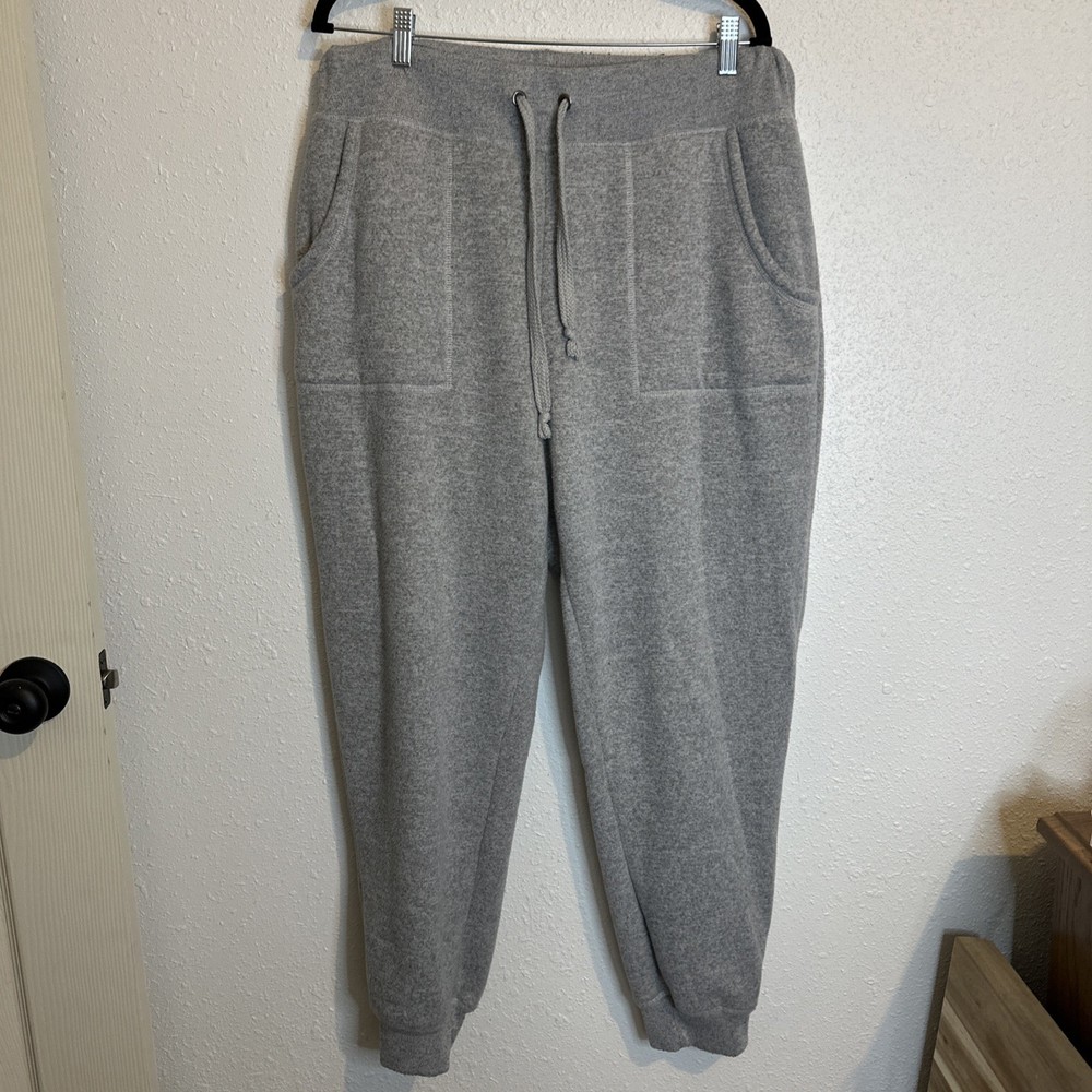 AVALANCHE Men's Heather Gray Thick Fleece Lined Drawstring Jog Pants Sz XL #246