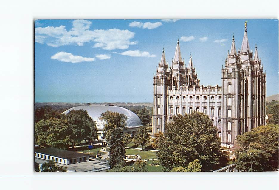Postcard Temple Square Salt Lake City Utah USA North America
