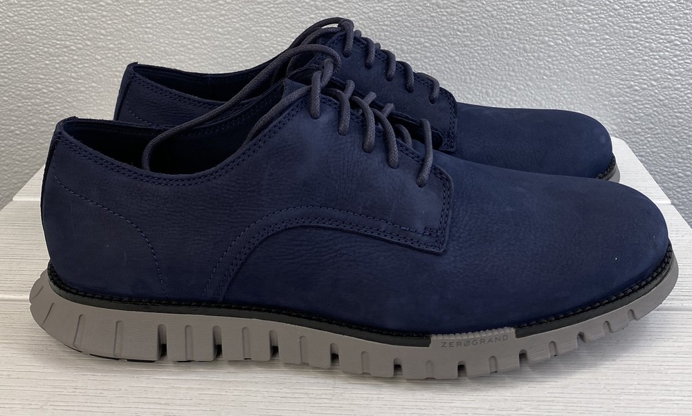 Cole Haan ZeroGrand Derby Mens Size 8.5 Midnight Moon/Black Remastered Plain Toe