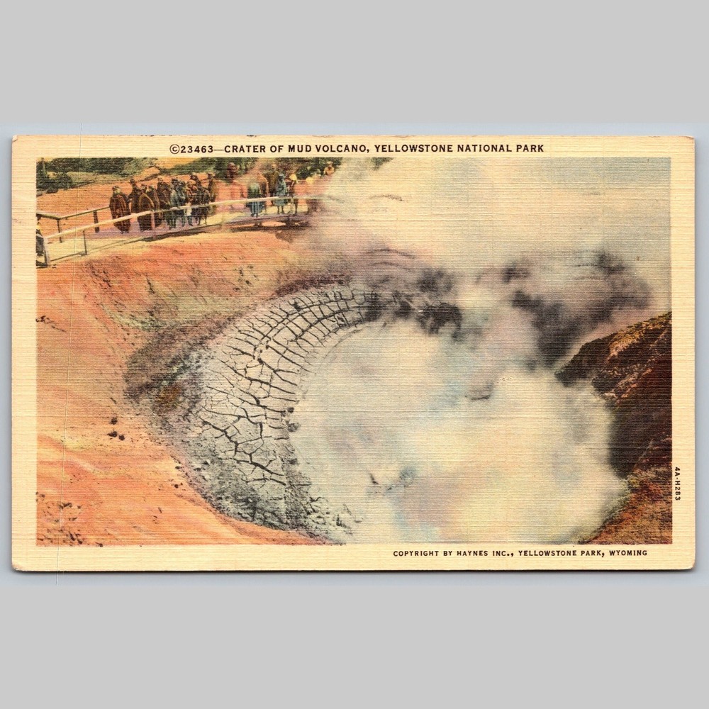 Postcard Crater of Mud Volcano Yellowstone National Park Wyoming
