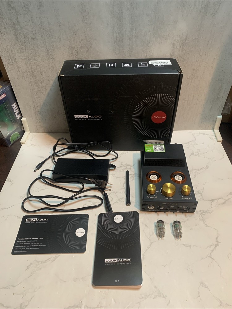Douk Audio X1 JAN5725 Vacuum Tube Power Amplifier Bluetooth 5.0 Phono Preamp SUB
