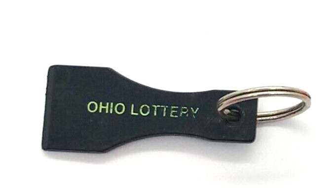Vintage Ohio Lottery Scratch Off Tool Keyring Keychain