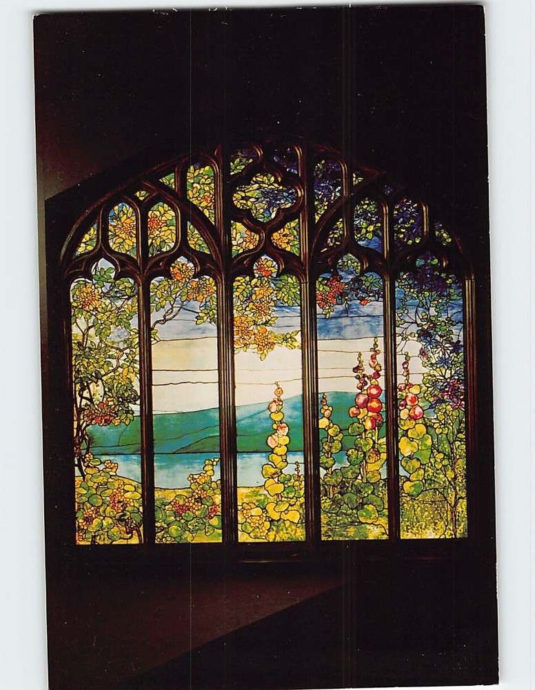 Postcard Leaded Glass Window Louis Comfort Tiffany Tiffany Studios Corona NY