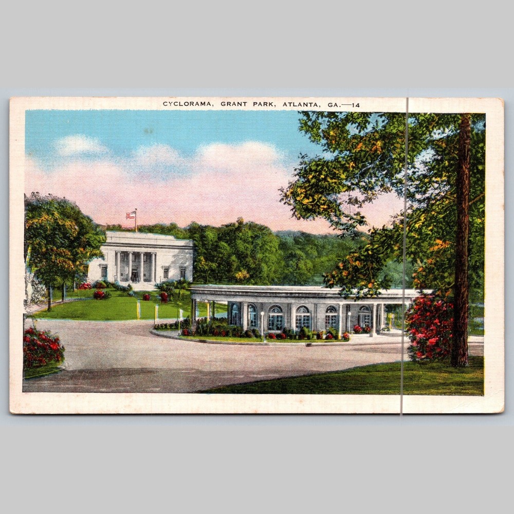 Postcard Cyclorama Grant Park Atlanta GA Civil War Battle Scene