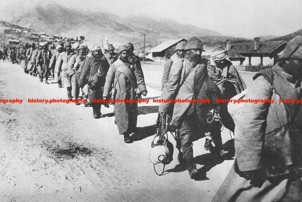 F023887 March of Ottoman crew at Aleppo train station Syria 1915 WW1