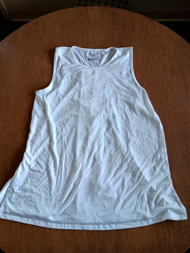 Tek Gear DryTek Women's White Sleeveless Tank Top Shirt Size Large