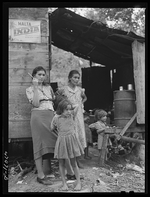 Photo:San German Puerto Rico 1942 Farm Laborers Family in the Hills