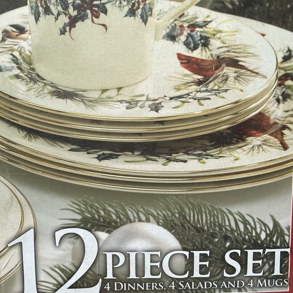 *NEW*  Lenox Holiday China 12 Pc Set 24K Gold Trim USA *NIB*