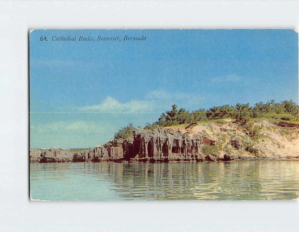Postcard Cathedral Rocks Somerset Bermuda British Overseas Territory