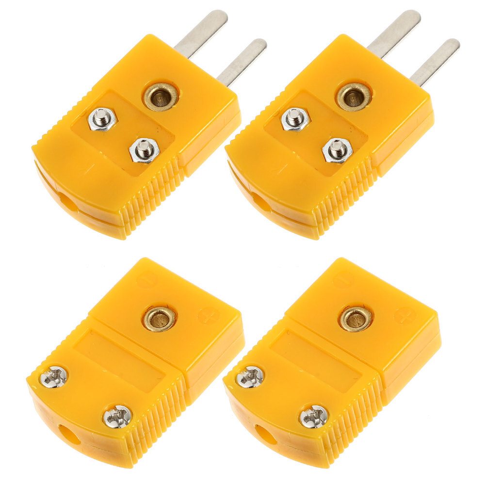4pcs Plastic Case K Type Thermocouple Wire Connector Connector Adapter Plug