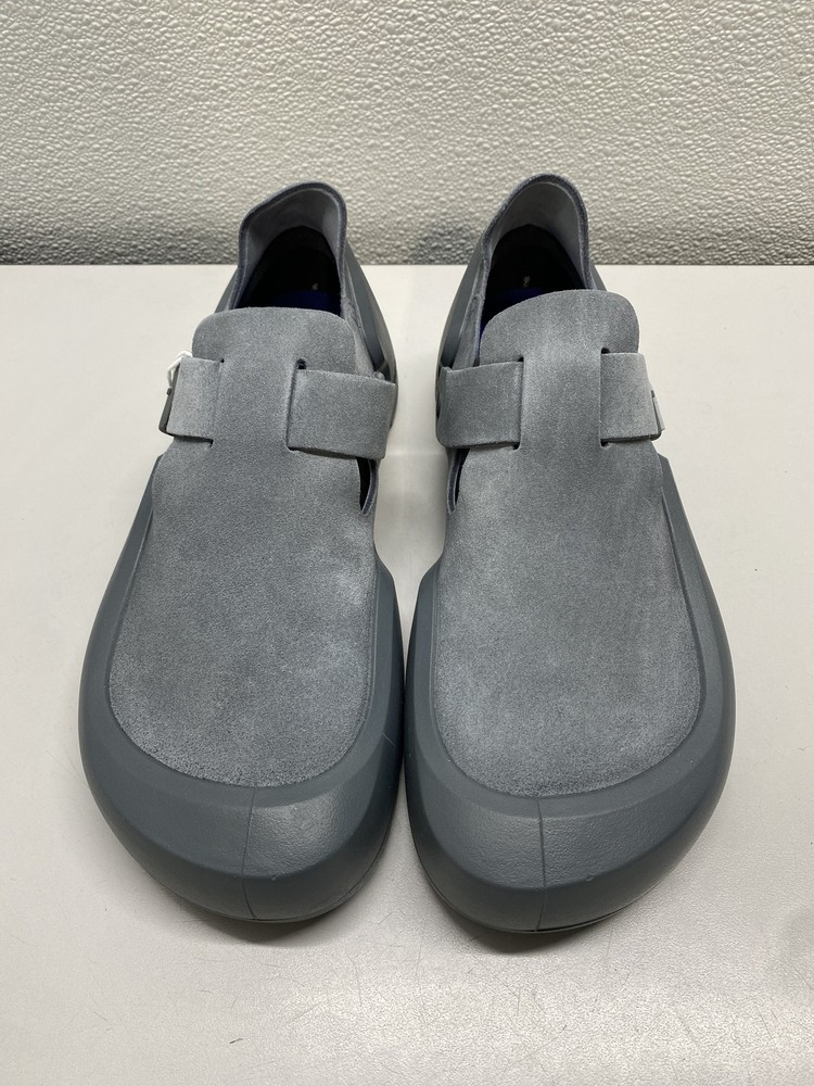 Birkenstock Mens Reykjavik Nubuck Leather Buckle Shoes Size 10 Basalt Gray